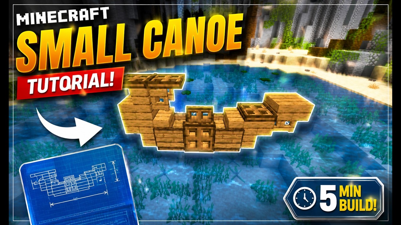Minecraft Small Canoe Tutorial